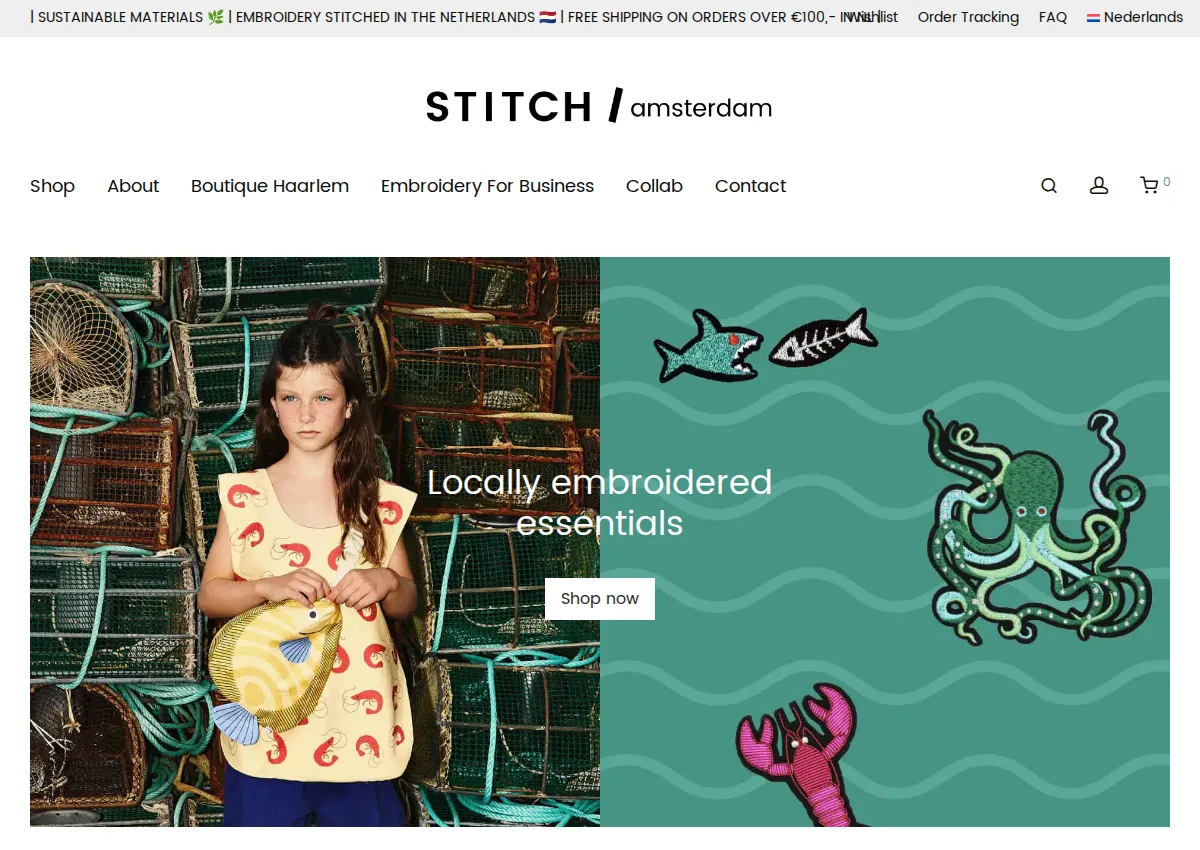 Store homepage