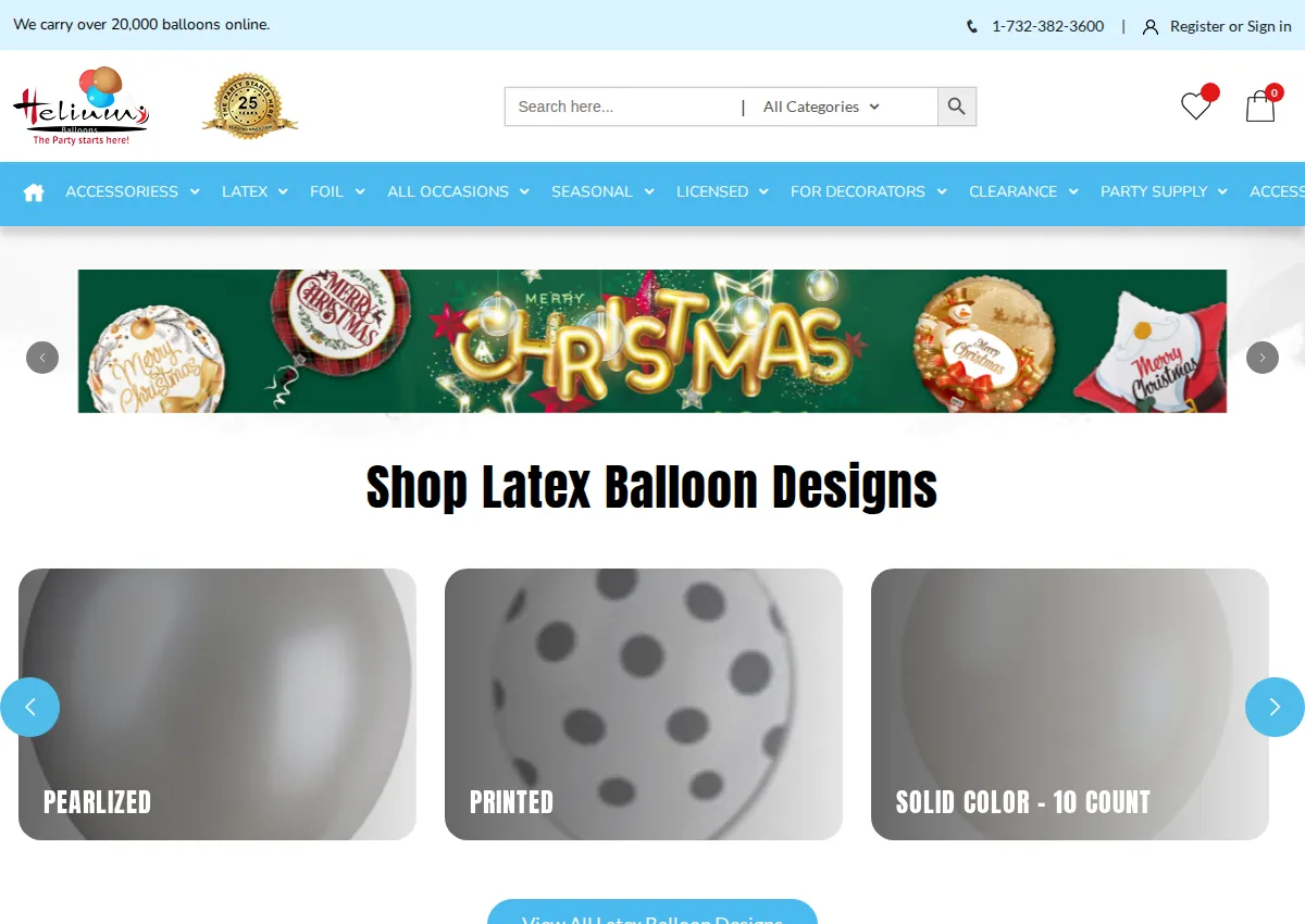 Store homepage