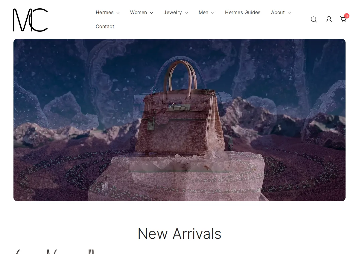 Store homepage