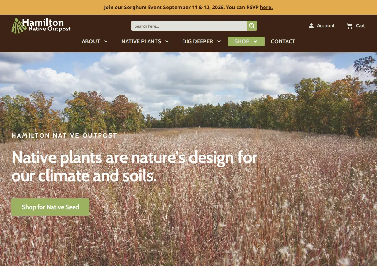 Store homepage