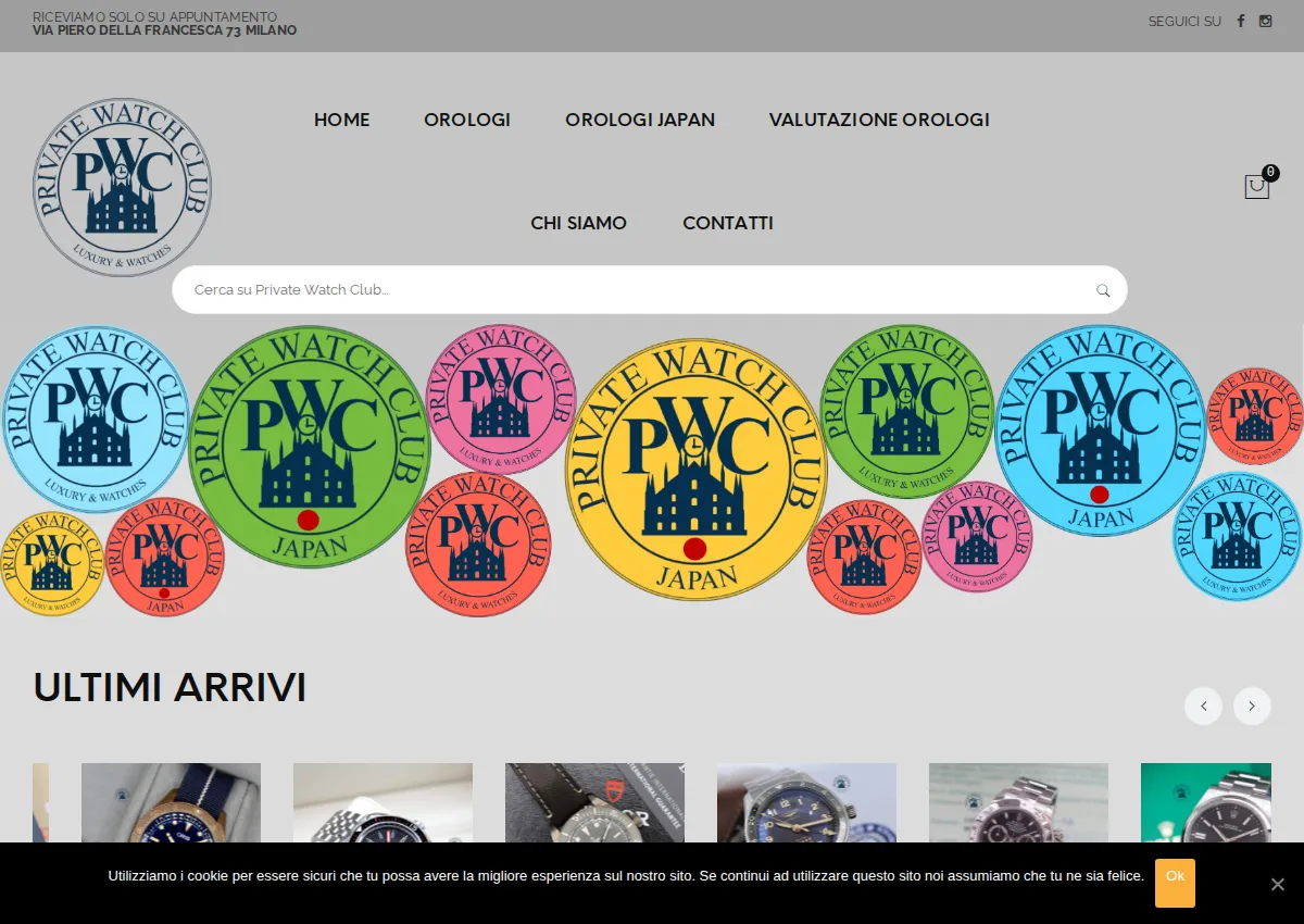 Store homepage