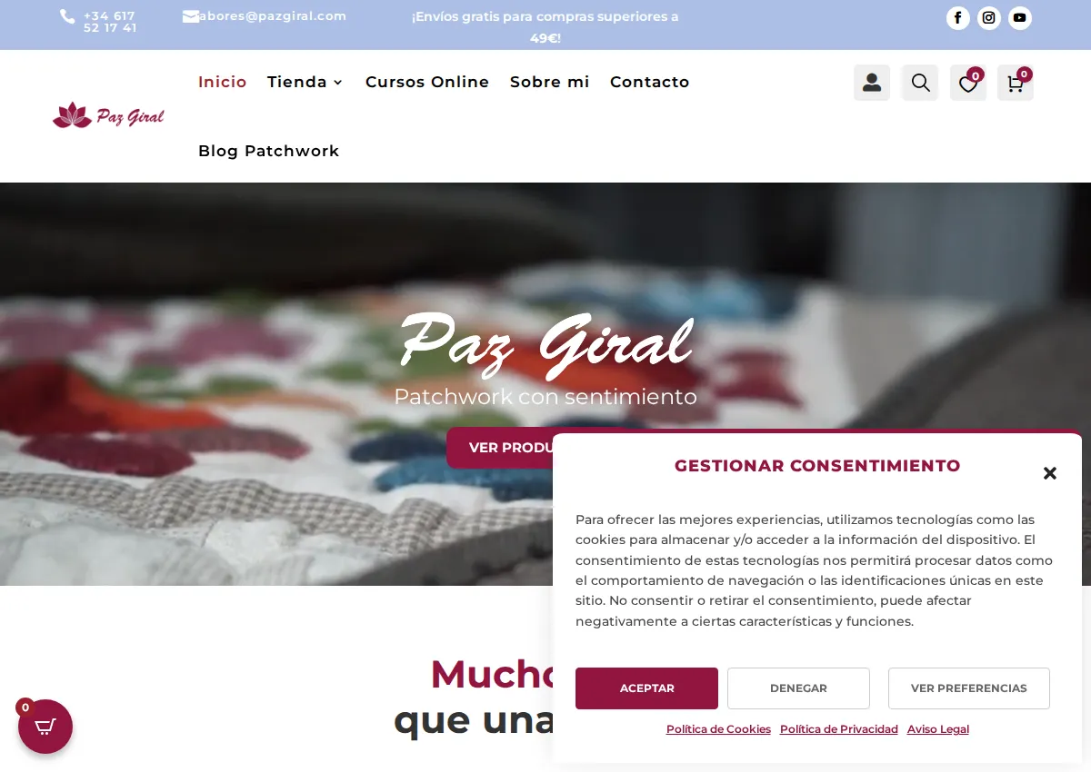 Store homepage
