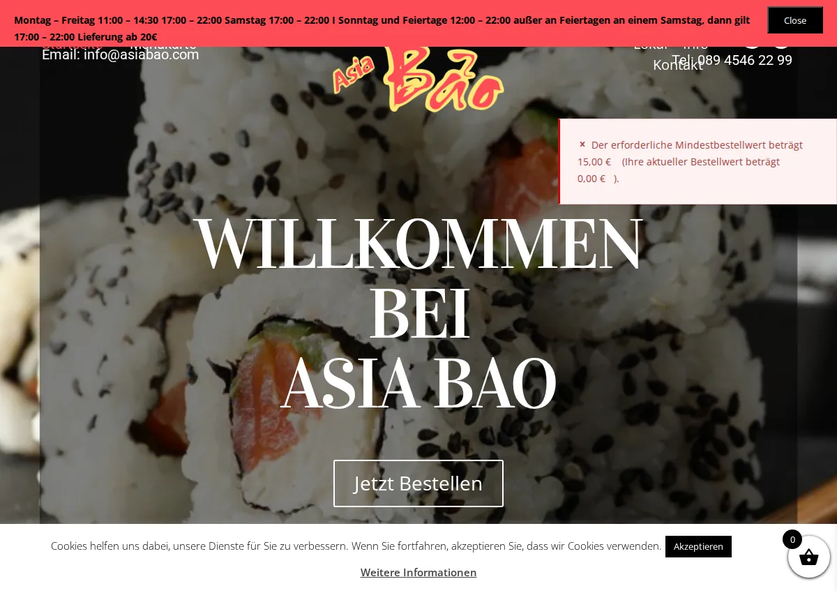 Store homepage