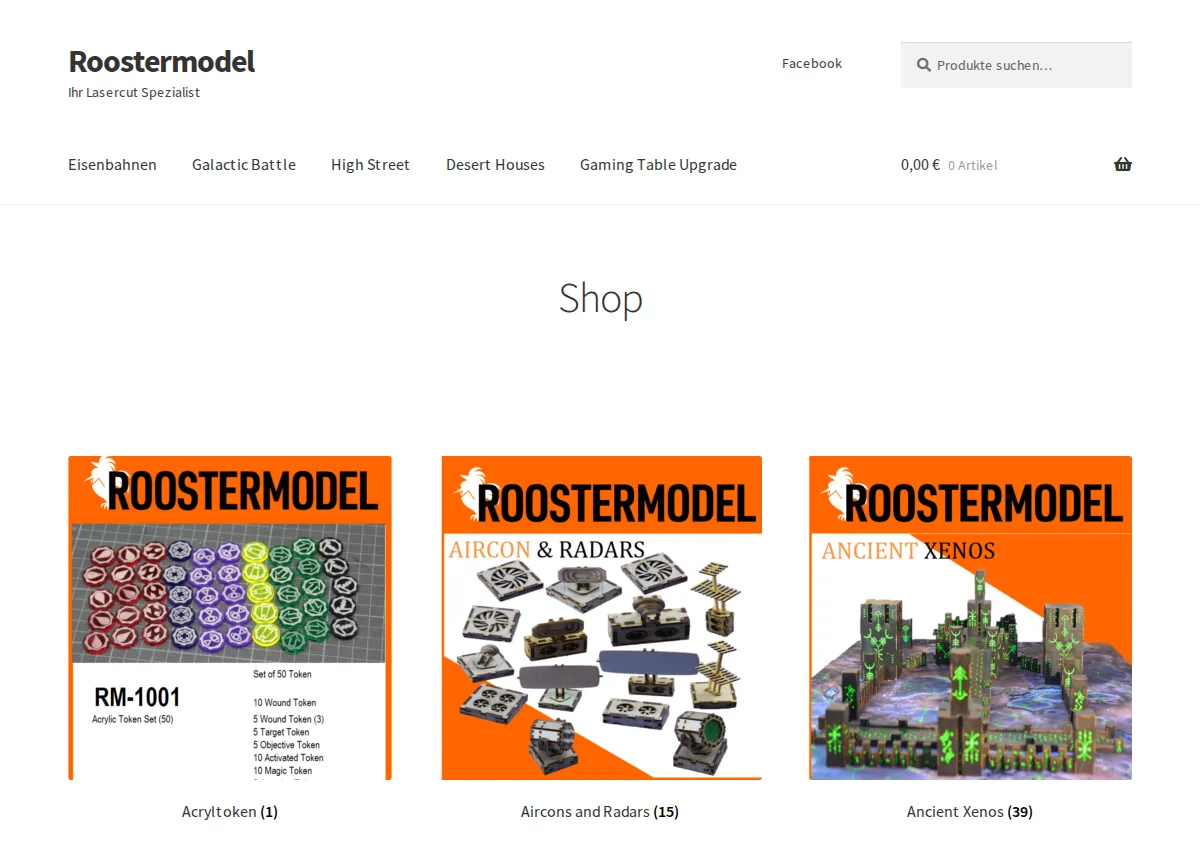 Store homepage