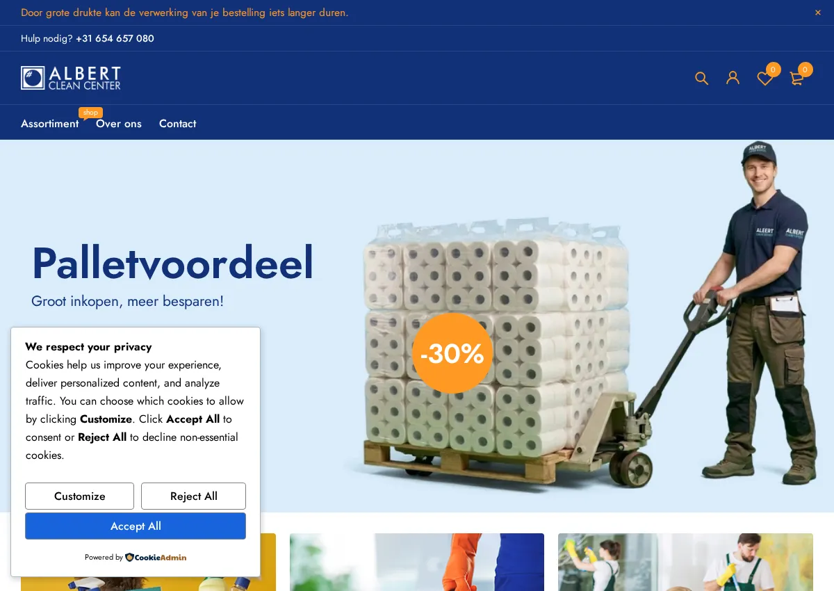 Store homepage