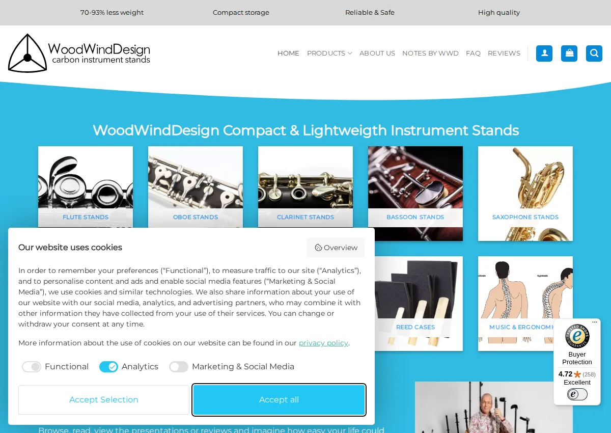 Store homepage