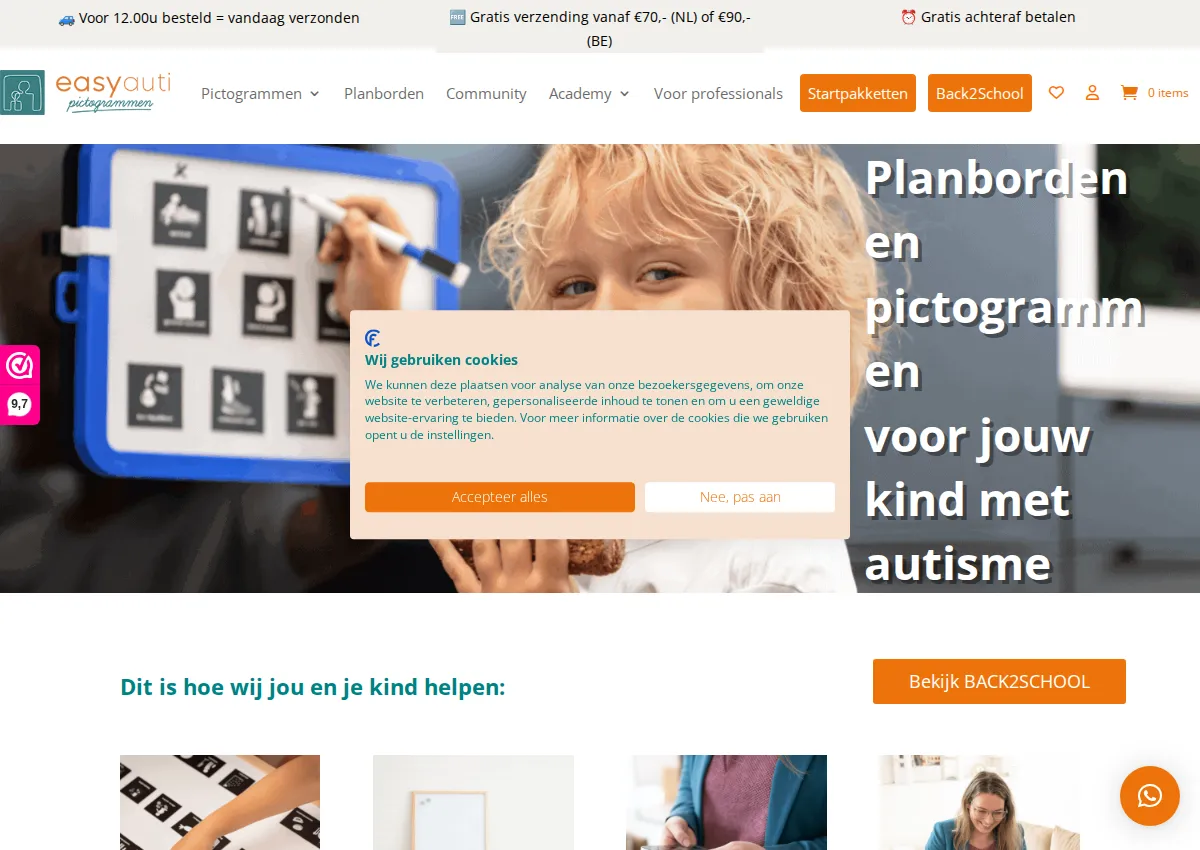 Store homepage