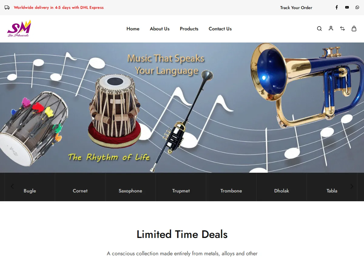 Store homepage