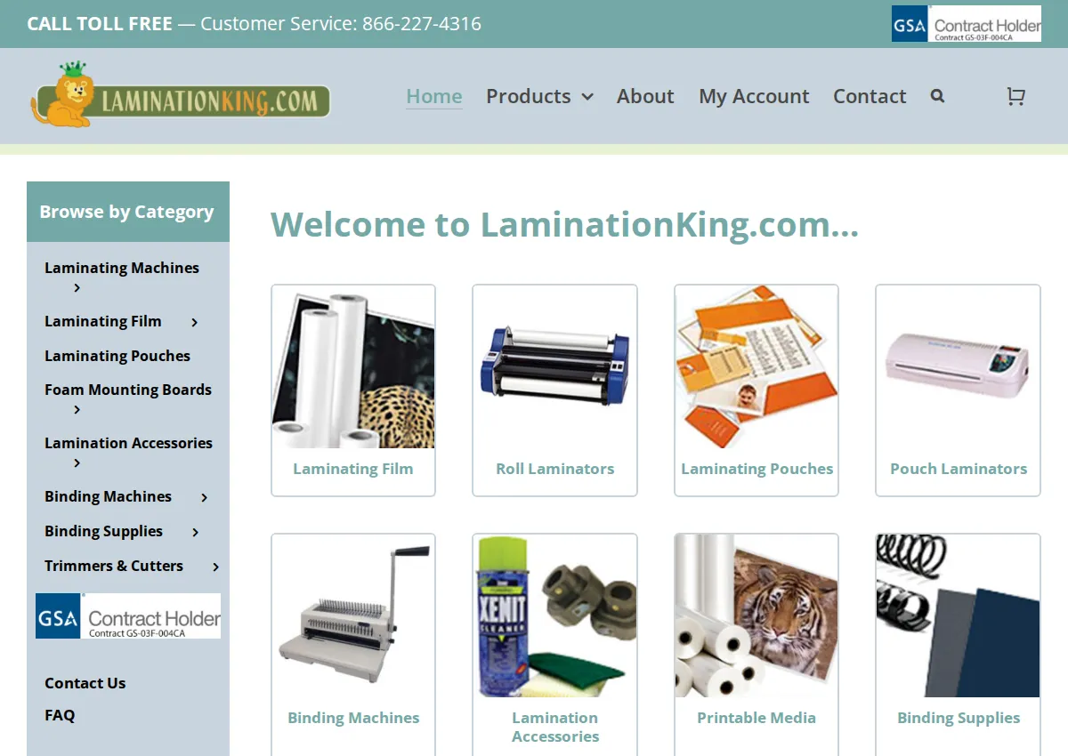Store homepage