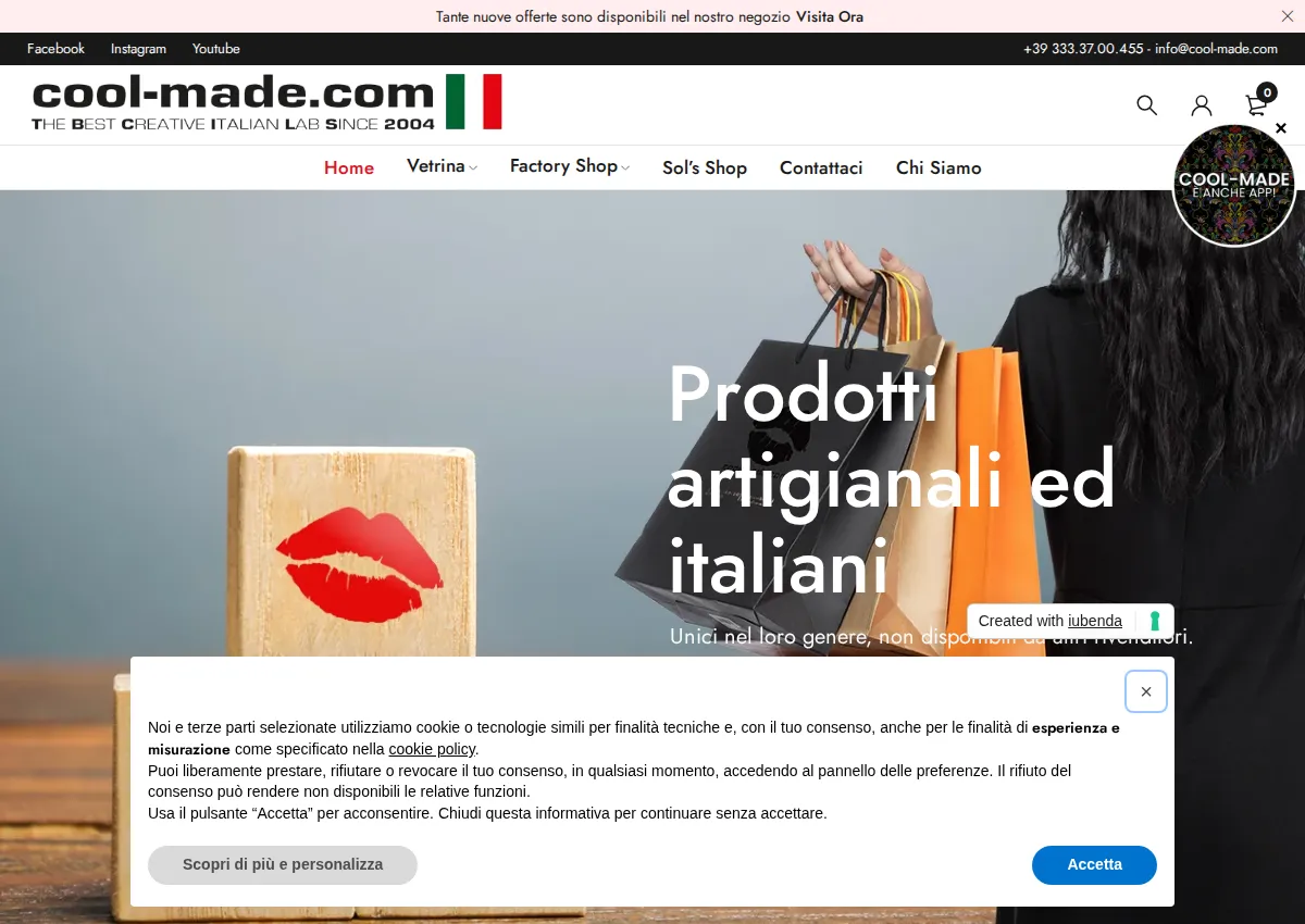 Store homepage