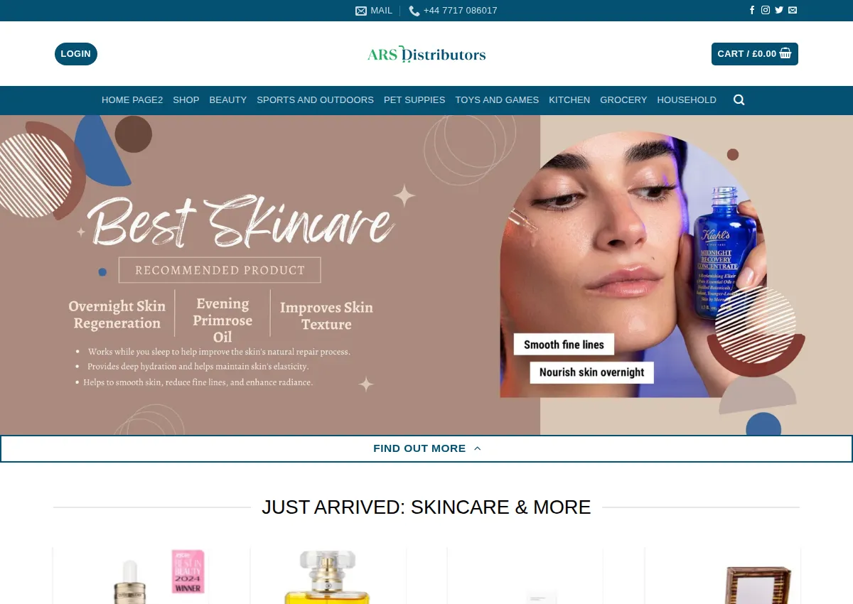 Store homepage