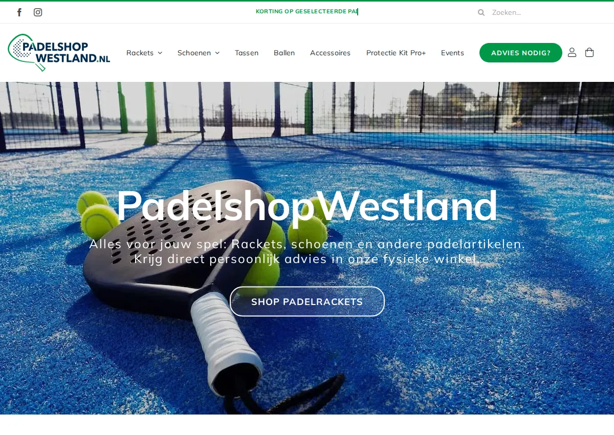 Store homepage