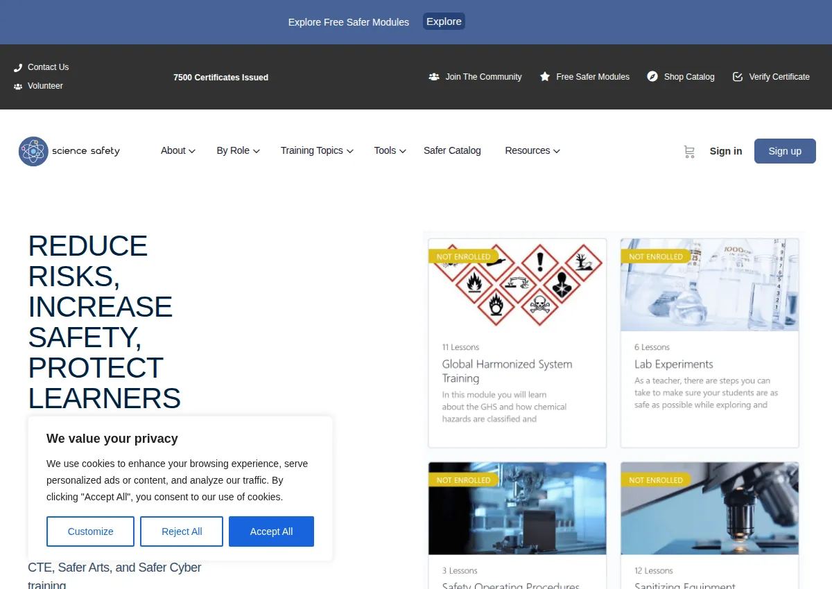 Store homepage