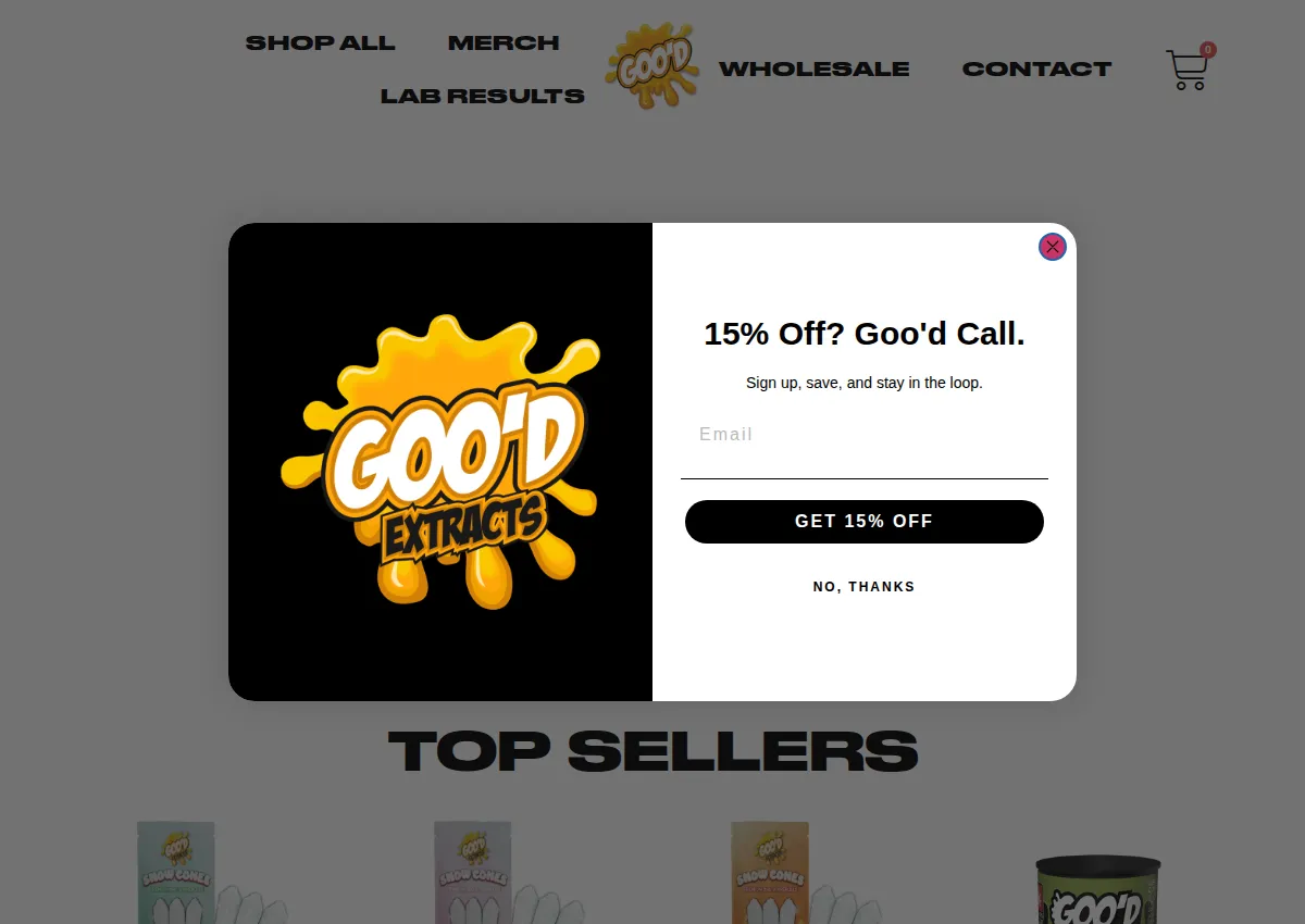 Store homepage