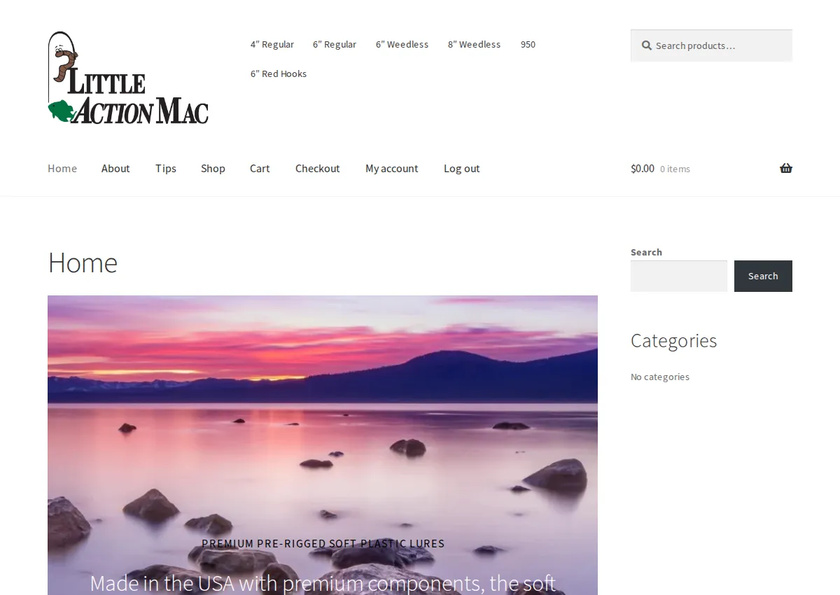 Store homepage