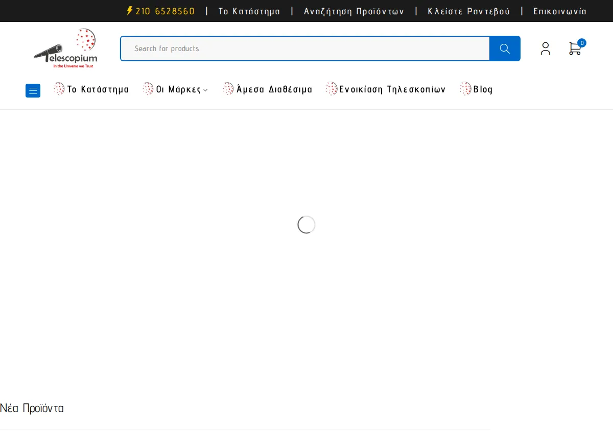 Store homepage