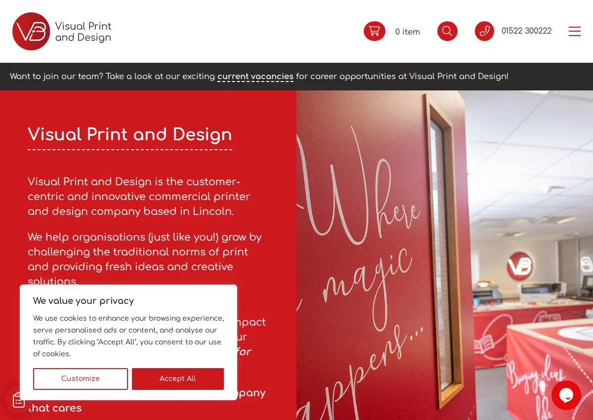 Store homepage