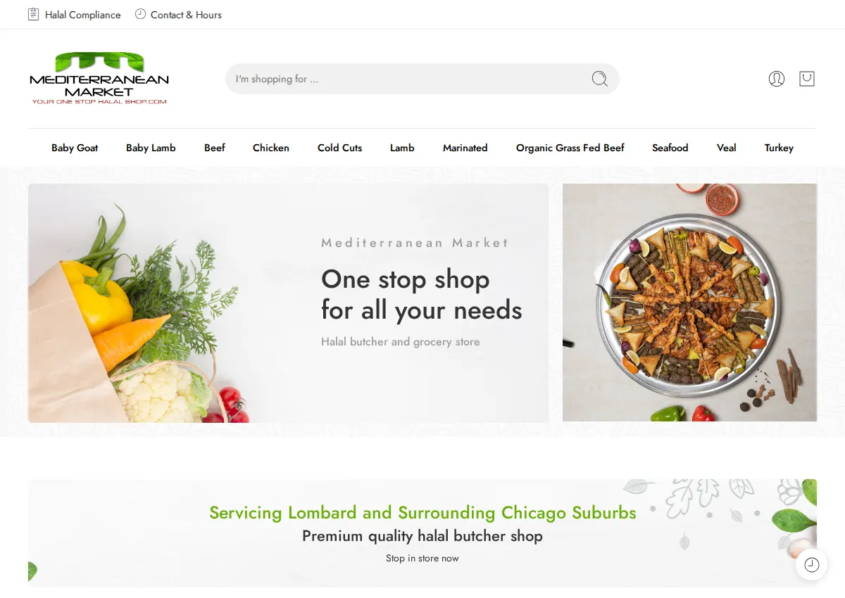 Store homepage