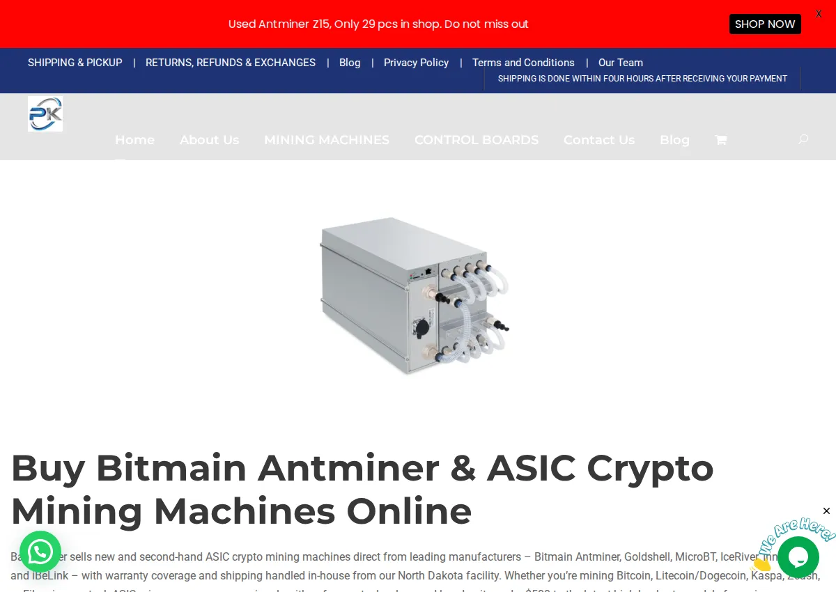 Store homepage