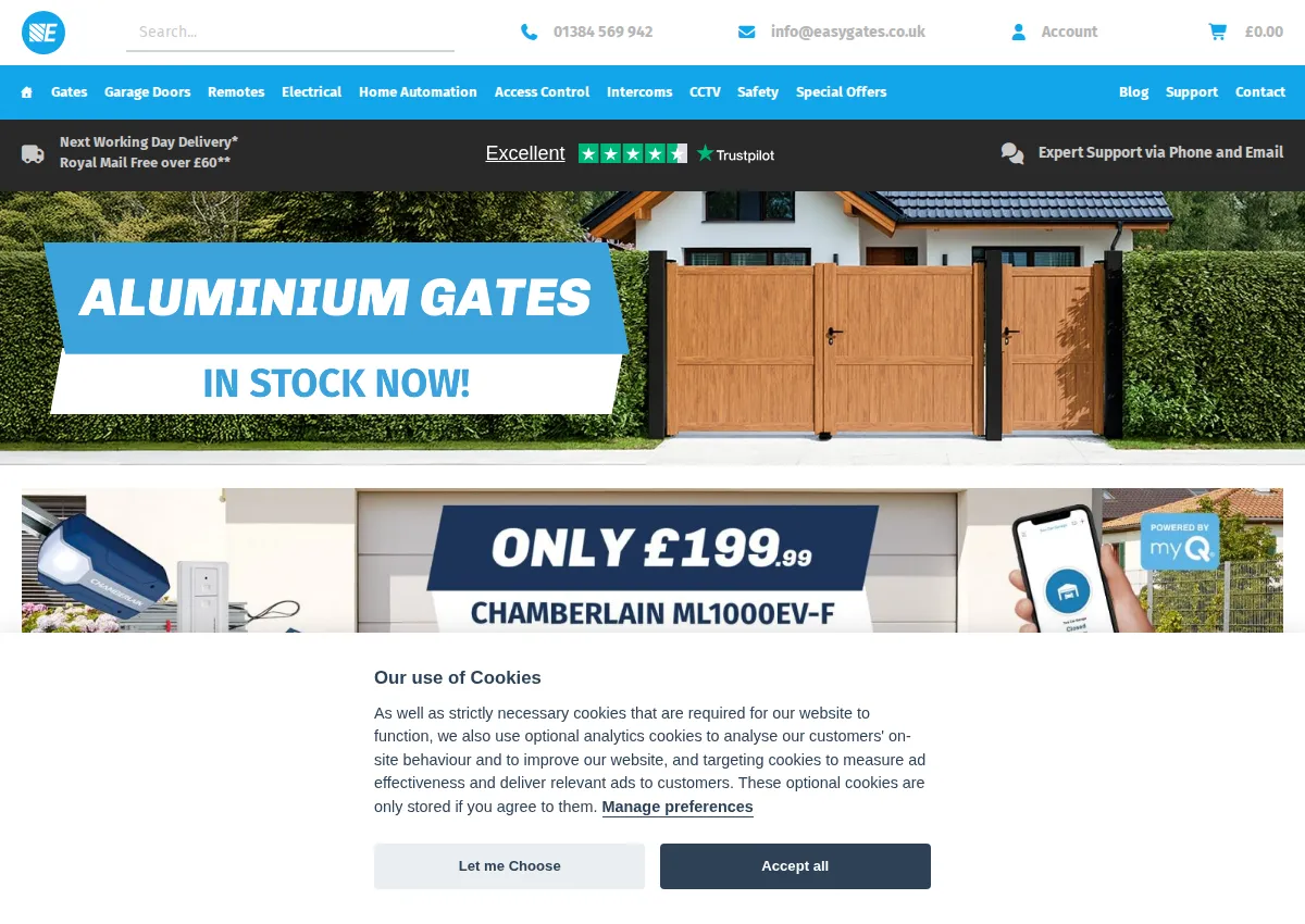 Store homepage