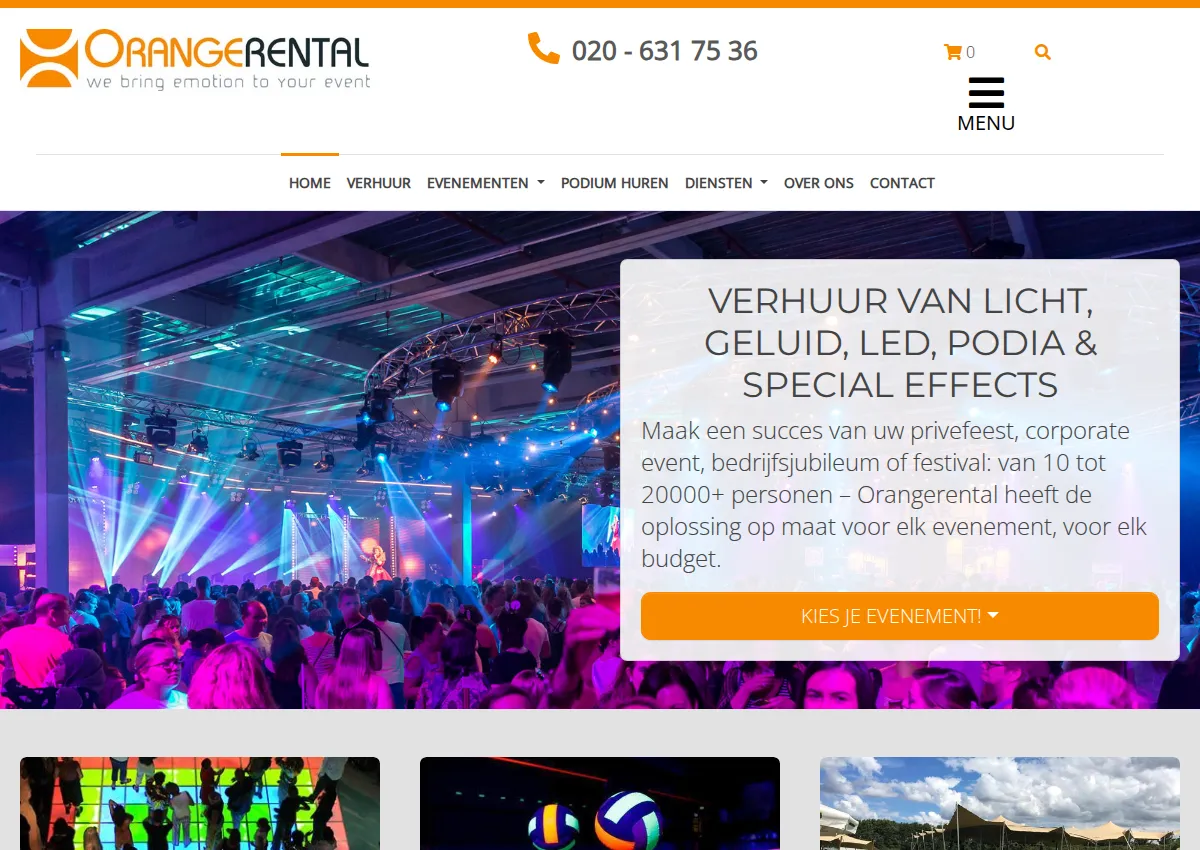 Store homepage