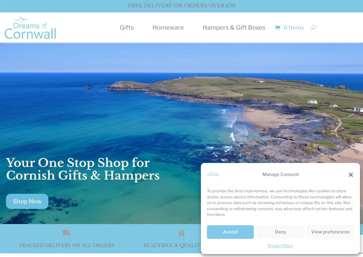 Store homepage