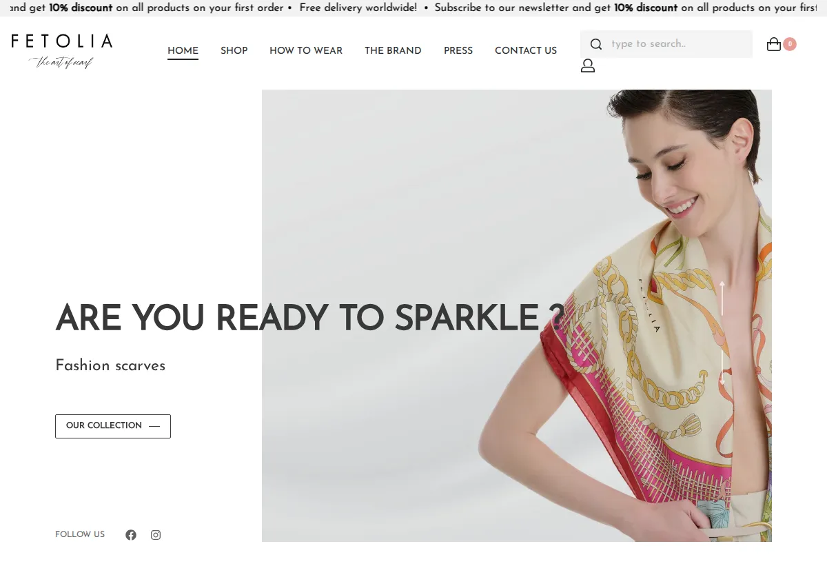 Store homepage