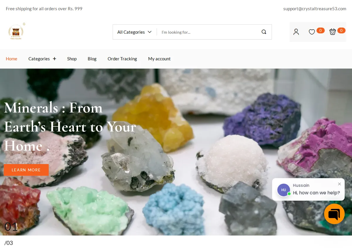 Store homepage