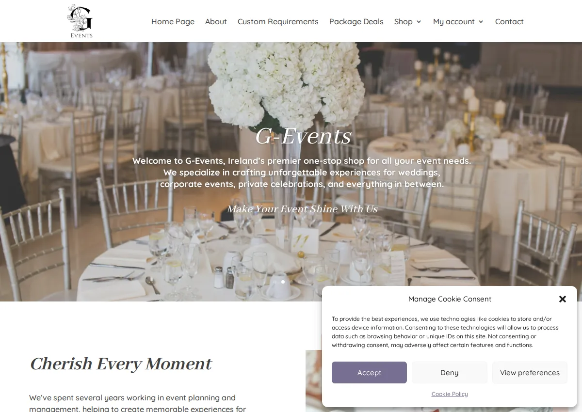 Store homepage