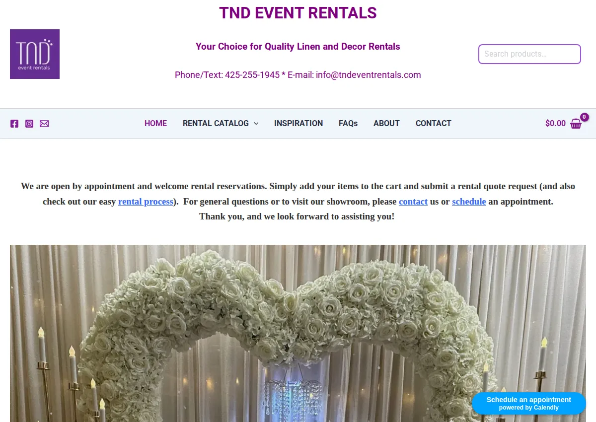 Store homepage