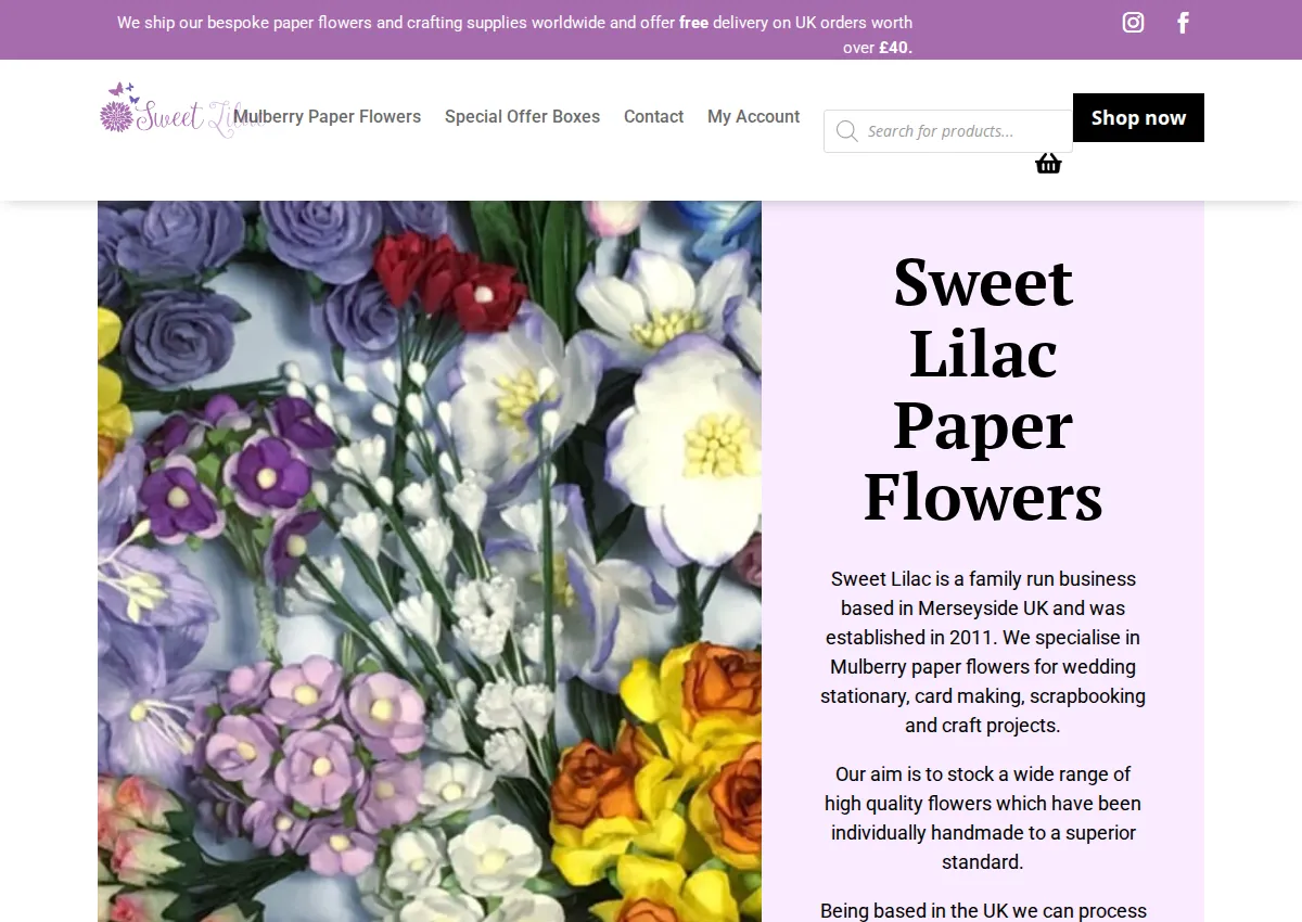 Store homepage