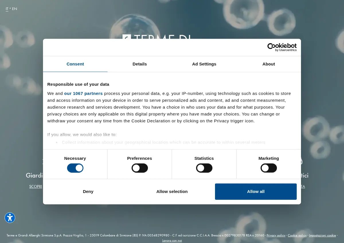 Store homepage