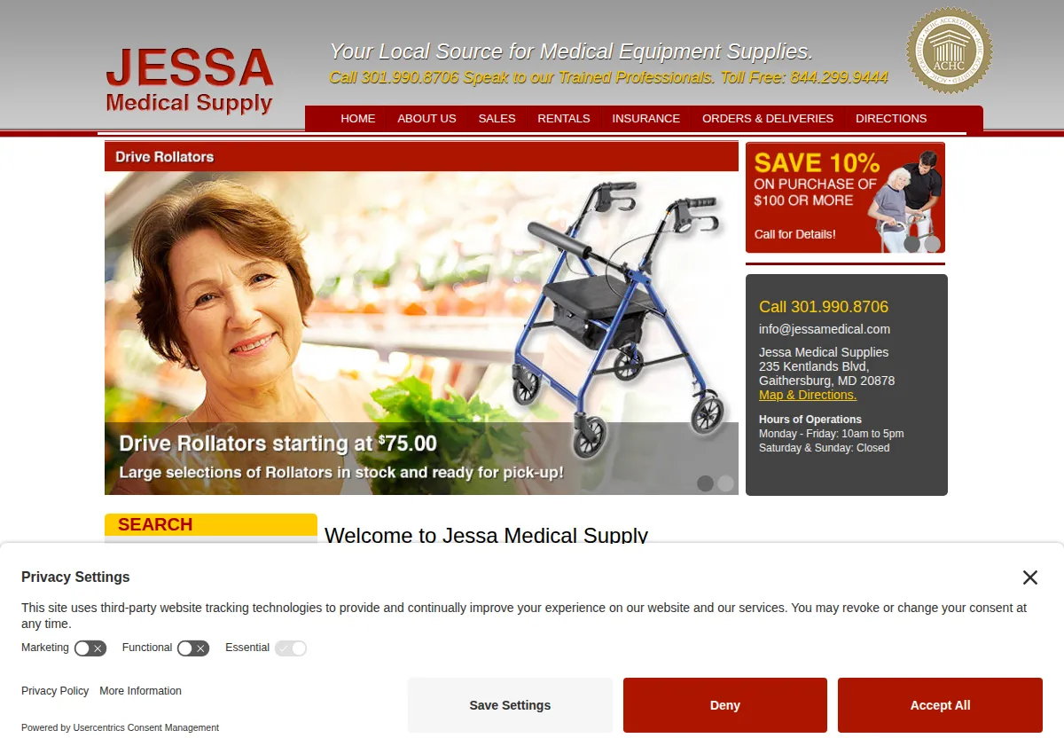 Store homepage