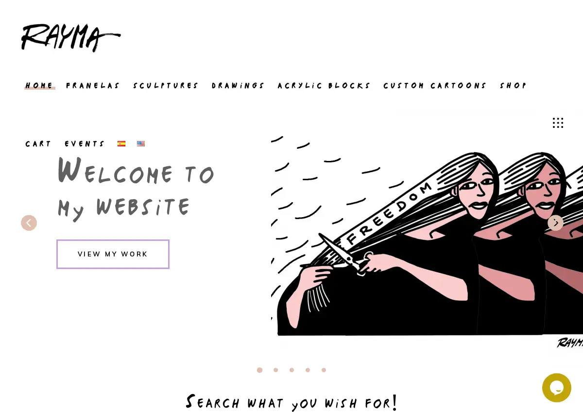 Store homepage