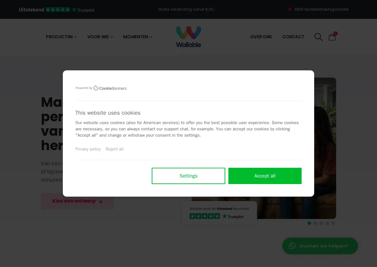 Store homepage