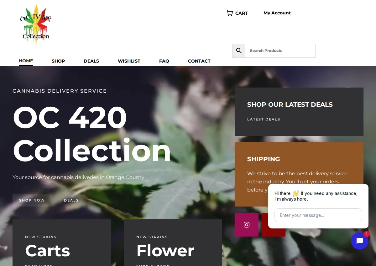 Store homepage
