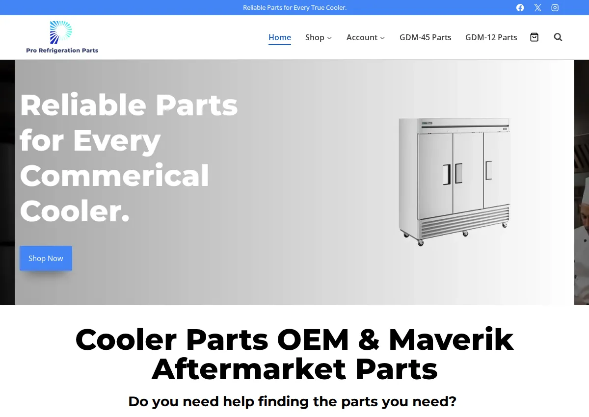 Store homepage
