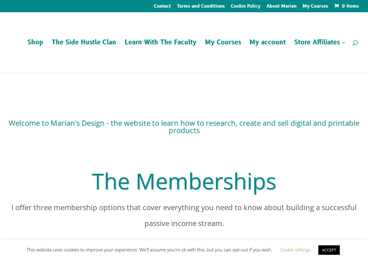 Store homepage