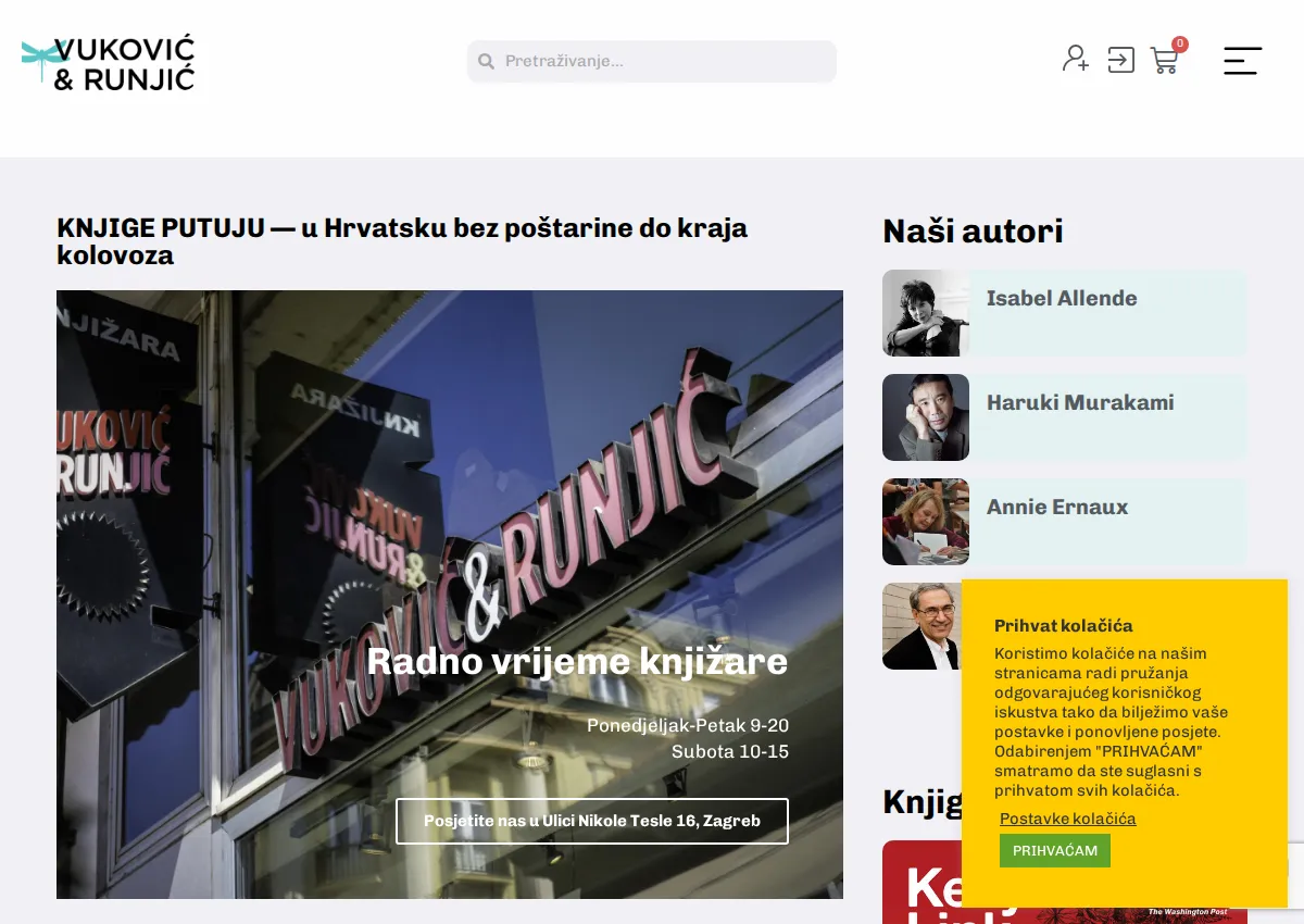 Store homepage