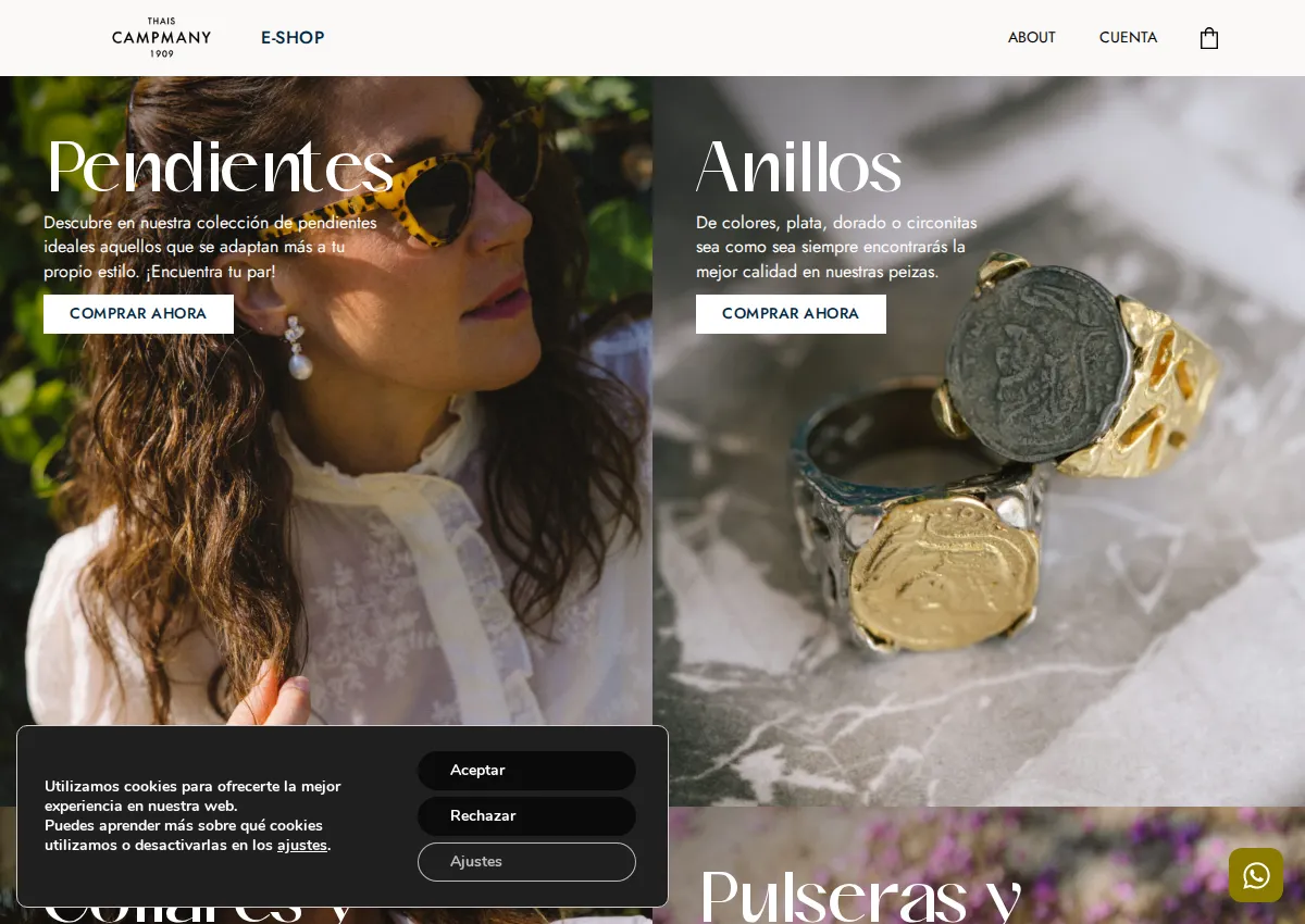 Store homepage