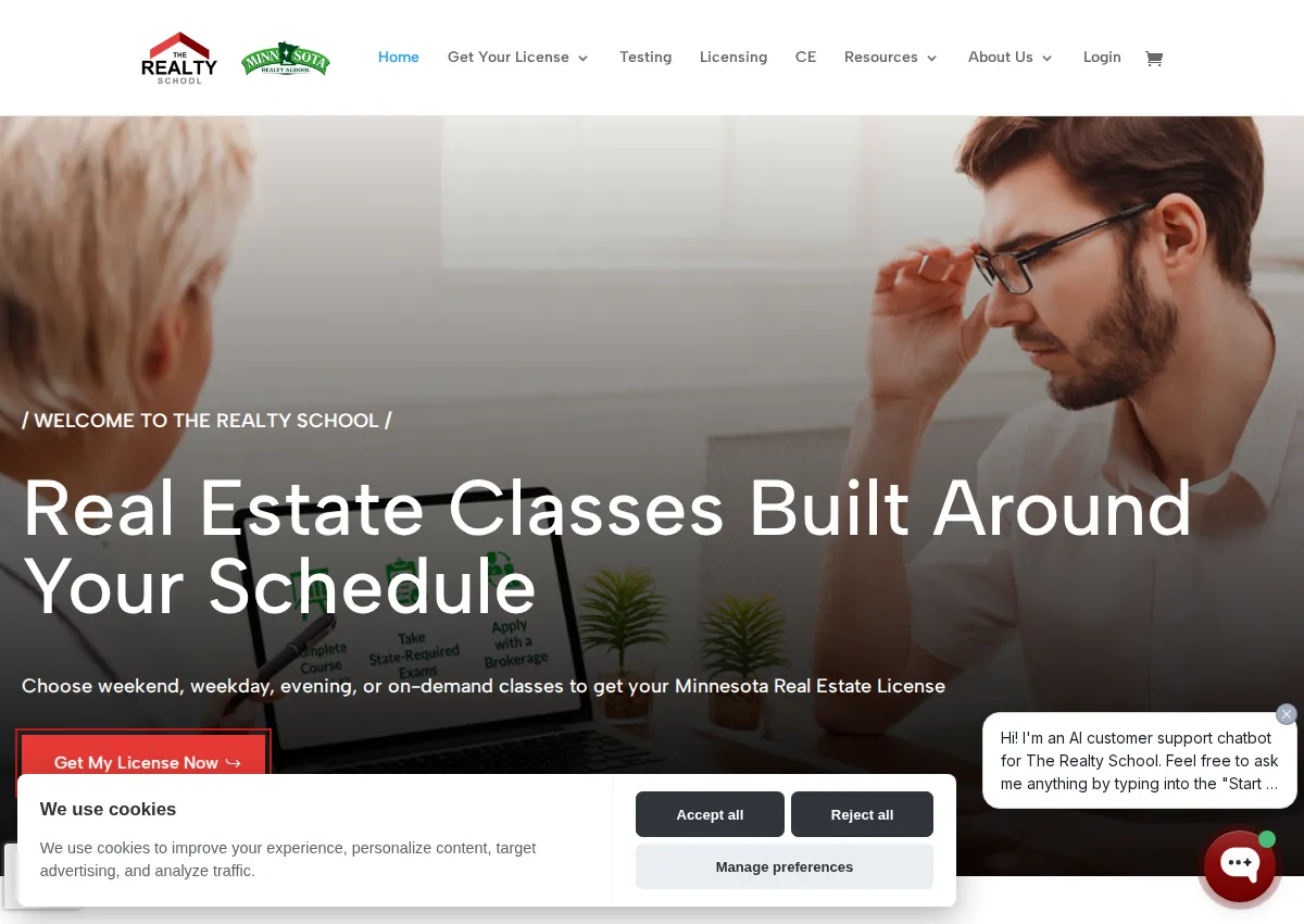 Store homepage