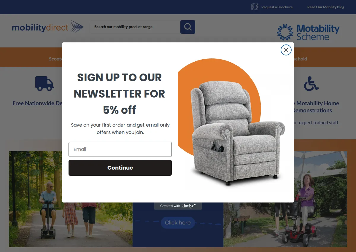 Store homepage