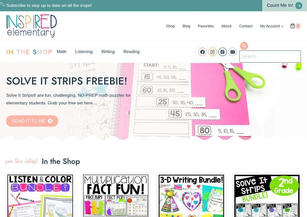 Store homepage