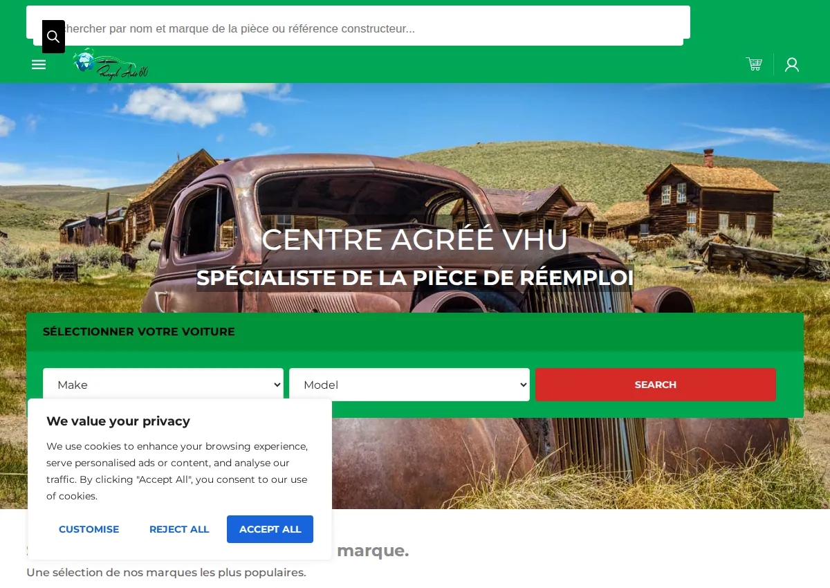Store homepage