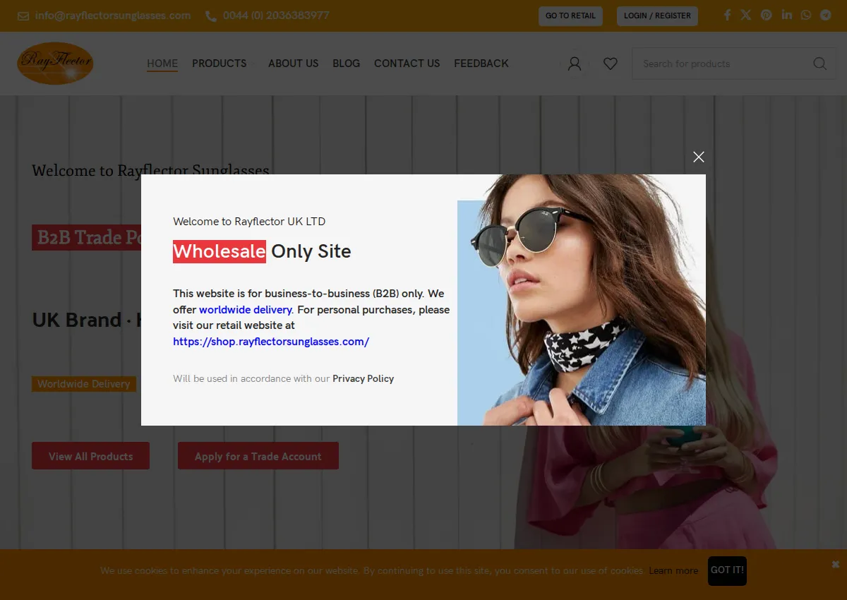 Store homepage