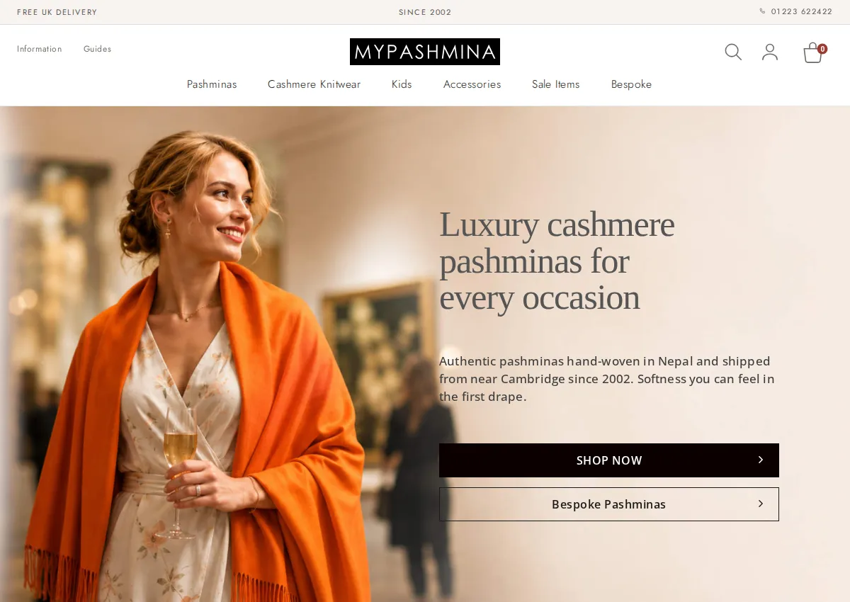 Store homepage