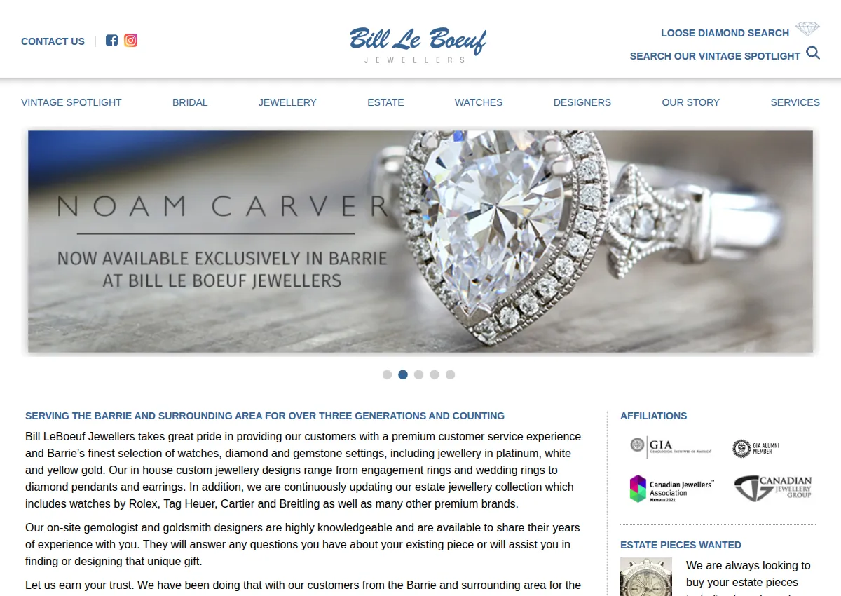 Store homepage