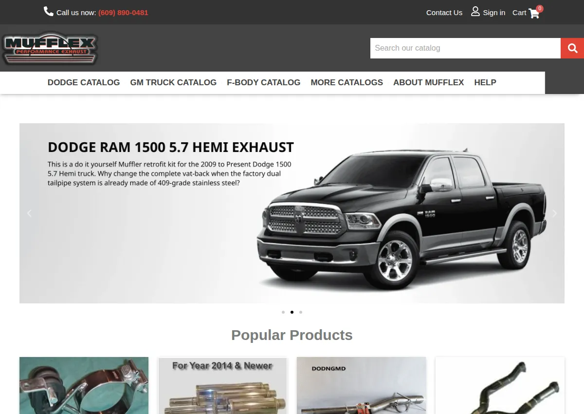 Store homepage