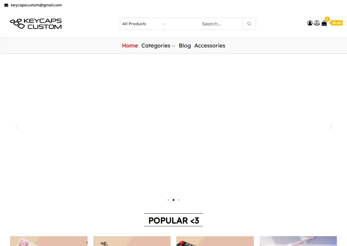Store homepage