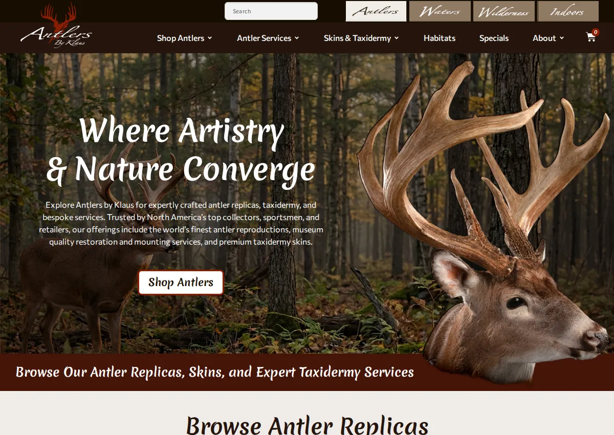 Store homepage
